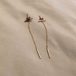 Rose Gold Dangle Earrings